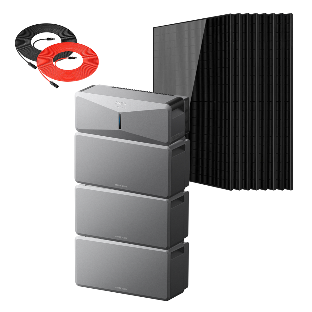 Anker SOLIX E10 Smart Hybrid Whole-Home Backup System | 6-30kWh LiFePO4 Battery | 10-30kW Turbo Output | 9kW Solar Input | Smart Grid & Storm-Guard