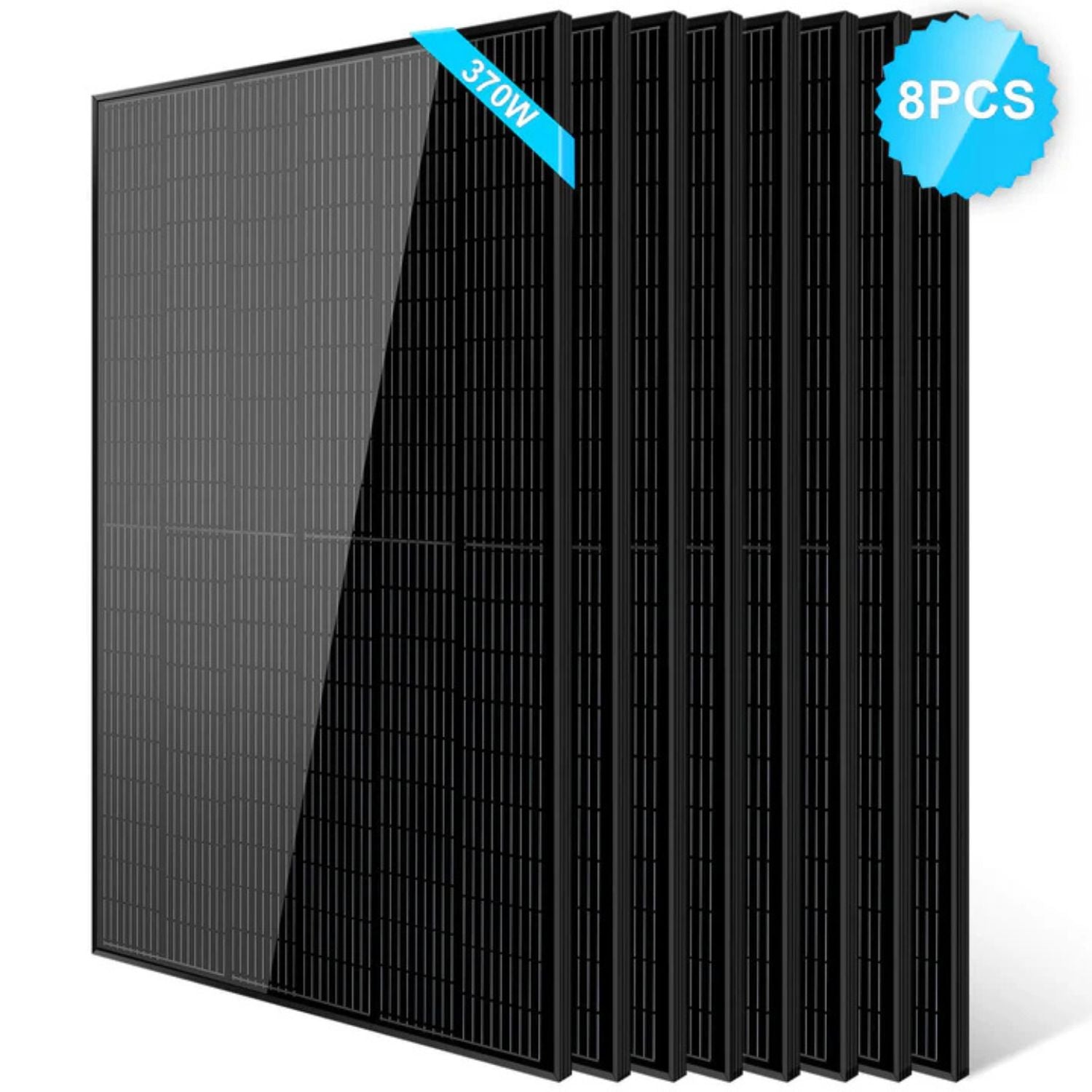 SunGold Power 370 Watt Monocrystalline Black Solar Panel