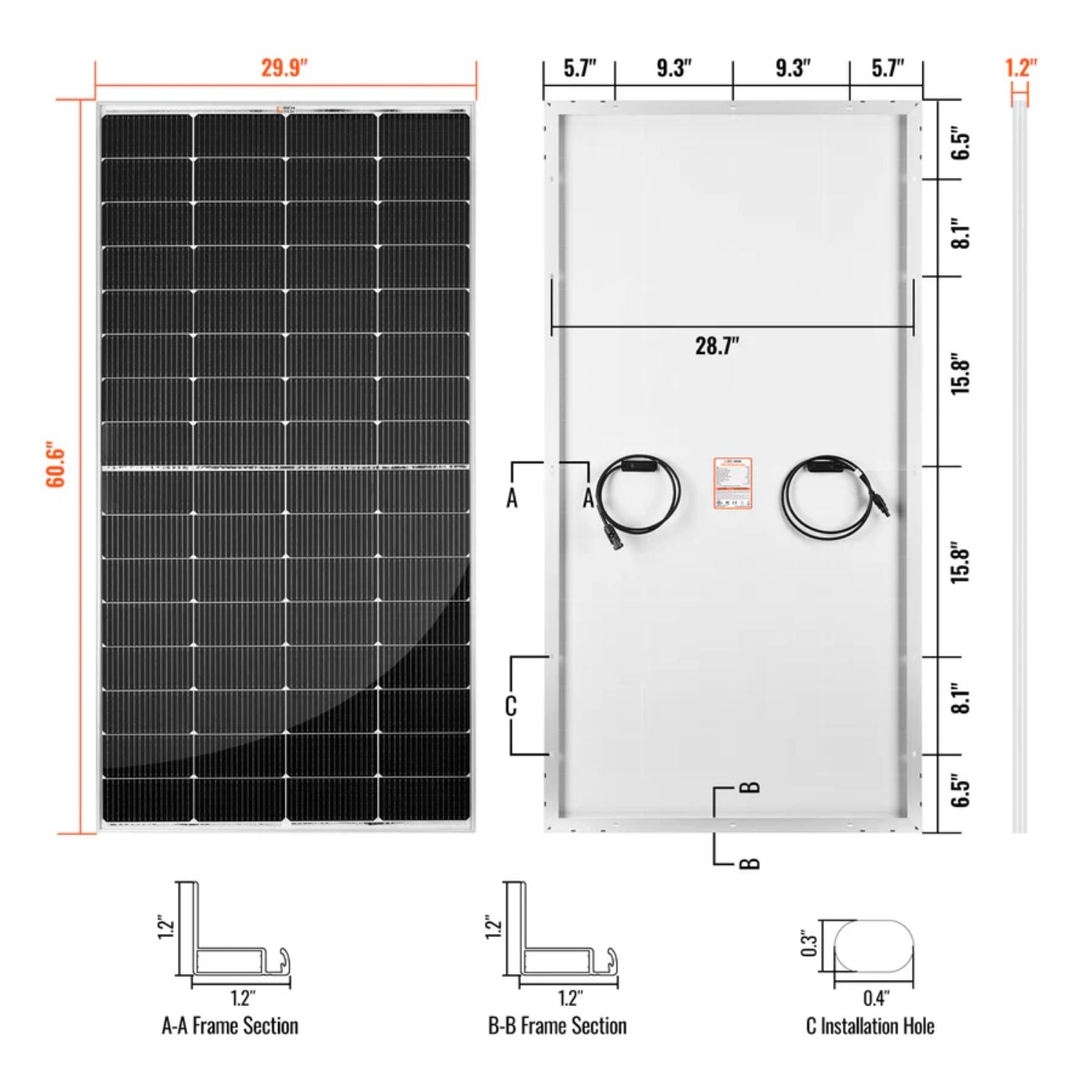Rich Solar MEGA 250 Onyx Watt Solar Panel