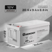 Renogy 200Ah 12V Cycle AGM Battery with dimensions and specifications on a gray background