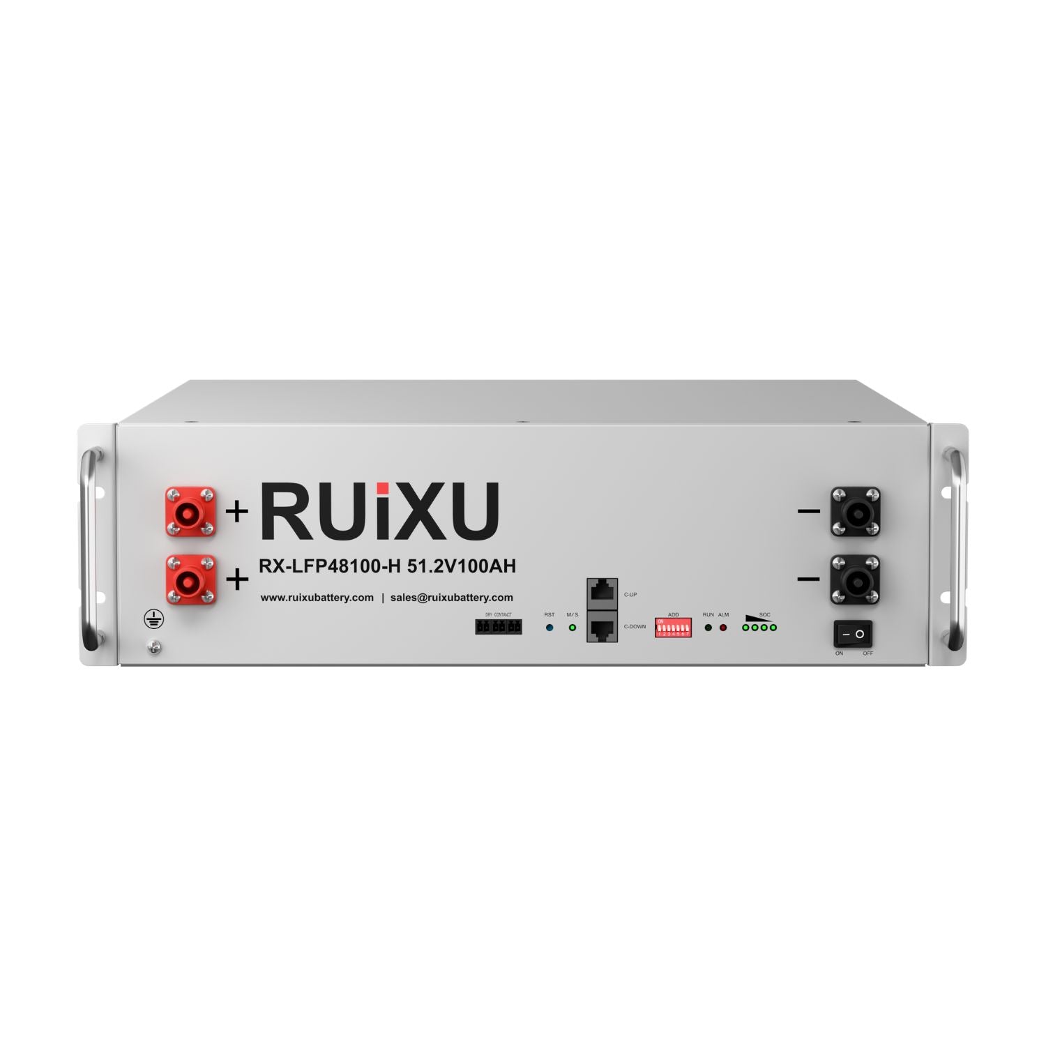 RUiXU RX-LFP48100 51.2V Server Rack Batteries front view