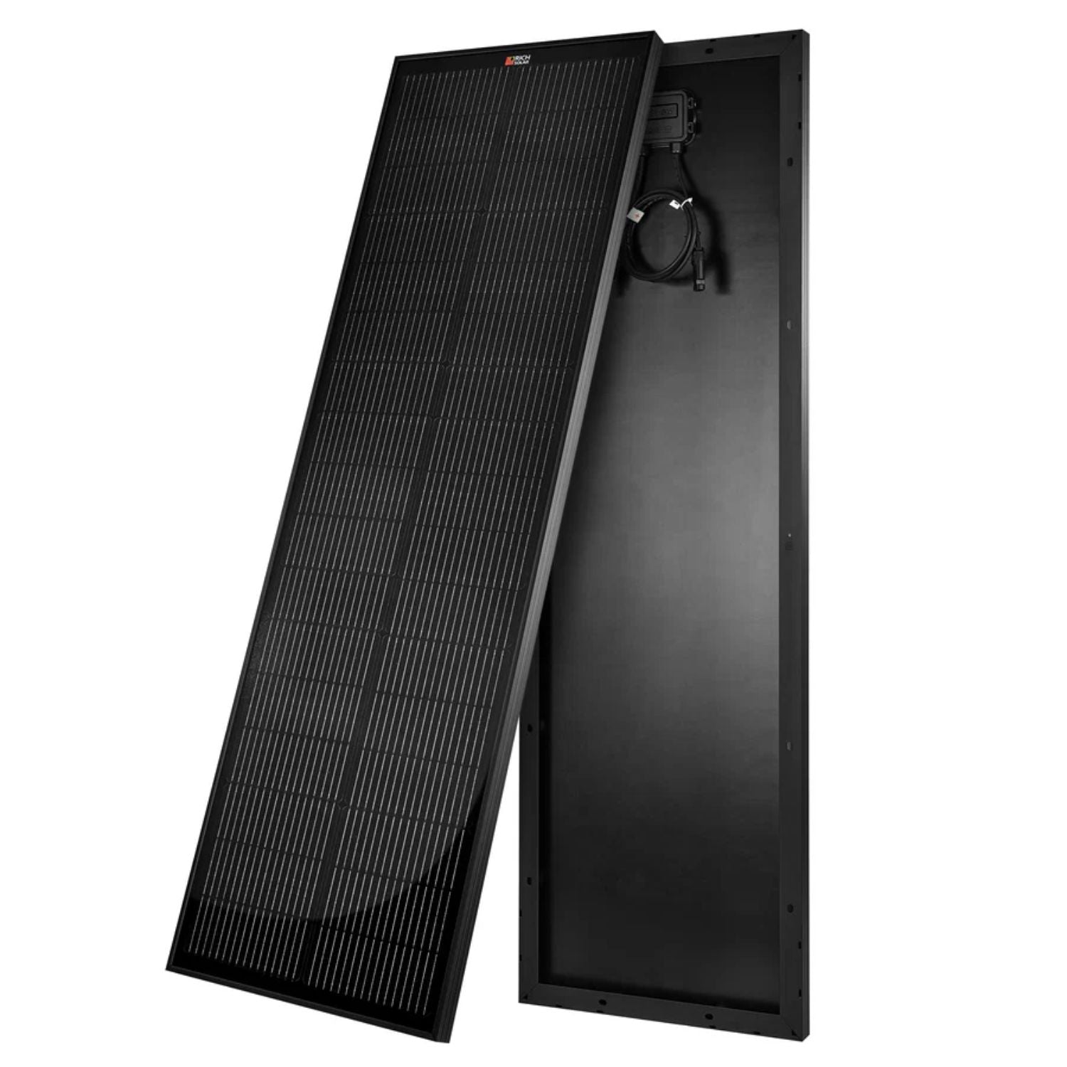 Rich Solar MEGA 100 SLIM 100 Watt Slim Solar Panel | Compact 12V Off-Grid Narrow Solar Panel for Vans, Overlanders, Boats | 25-Year Output Warranty