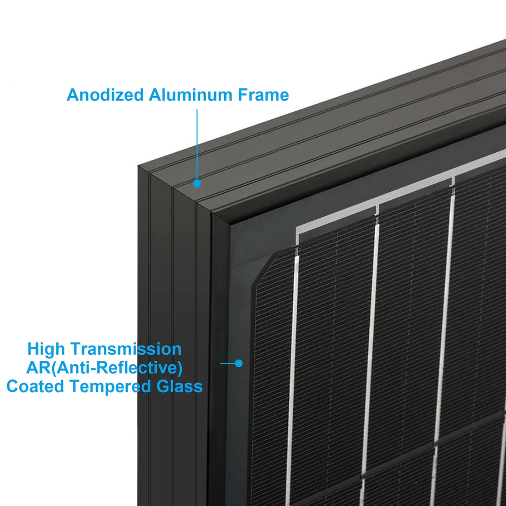 ACOPOWER 100 Watts Monocrystalline Solar Panel Features