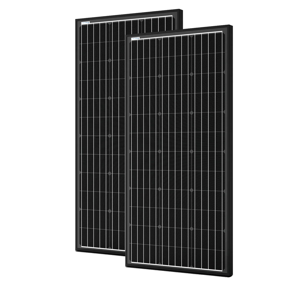 ACOPower 100 Watts Monocrystalline Solar Panel Front View 2-Pack