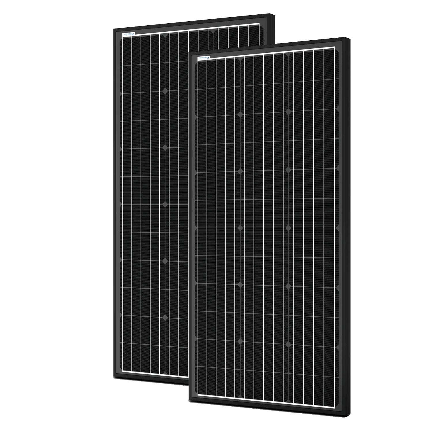 ACOPower 100 Watts Monocrystalline Solar Panel Front View 2-Pack