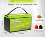 ACOPOWER 12V 100Ah LiFePO4 Deep Cycle Lithium Battery Dimensions