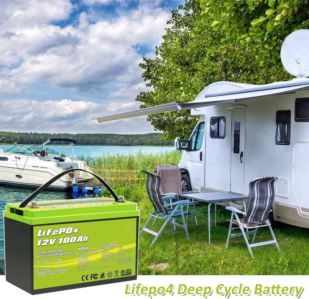 ACOPOWER 12V 100Ah LiFePO4 Deep Cycle Lithium Battery In Use With A Van