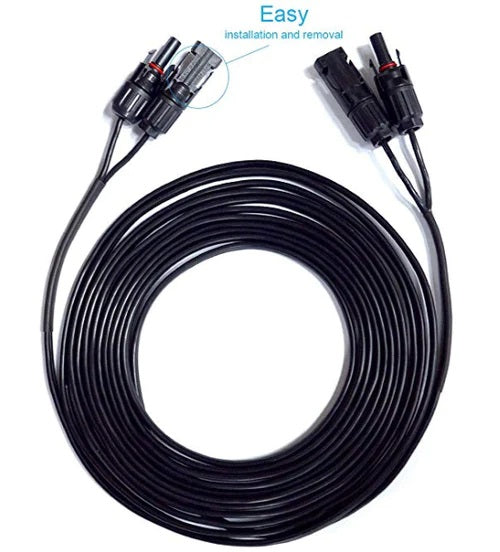 ACOPOWER 20FT/14AWG Solar Extension Cable with MC-4 Female and Male connectors Easy Installation And Removal