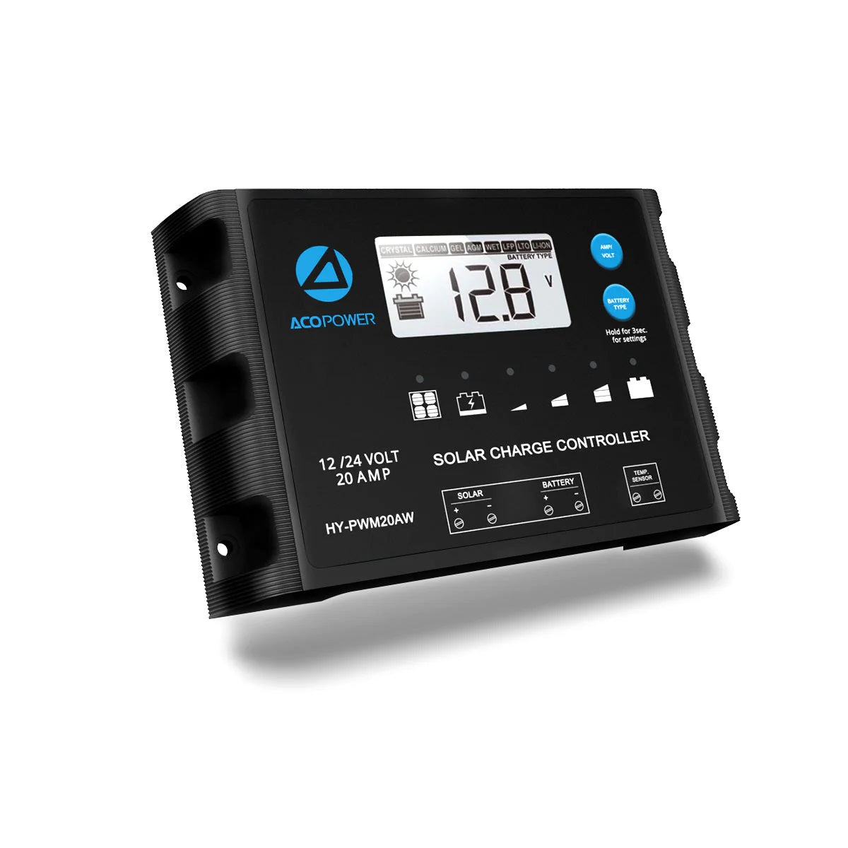 ACOPOWER Mono Solar RV Kits PWM Charge Controller