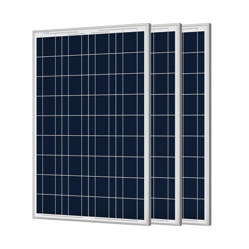 ACOPower 100W Polycrystalline Solar Panel for 12 Volt Battery Charging- 3 Pack