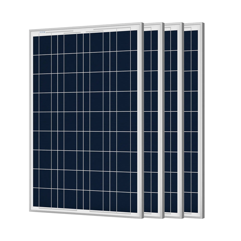 ACOPower 100W Polycrystalline Solar Panel for 12 Volt Battery Charging- 4 Pack