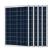 ACOPower 100W Polycrystalline Solar Panel for 12 Volt Battery Charging- 5 Pack