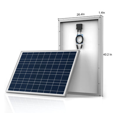 ACOPower 100W Polycrystalline Solar Panel for 12 Volt Battery Charging Dimension