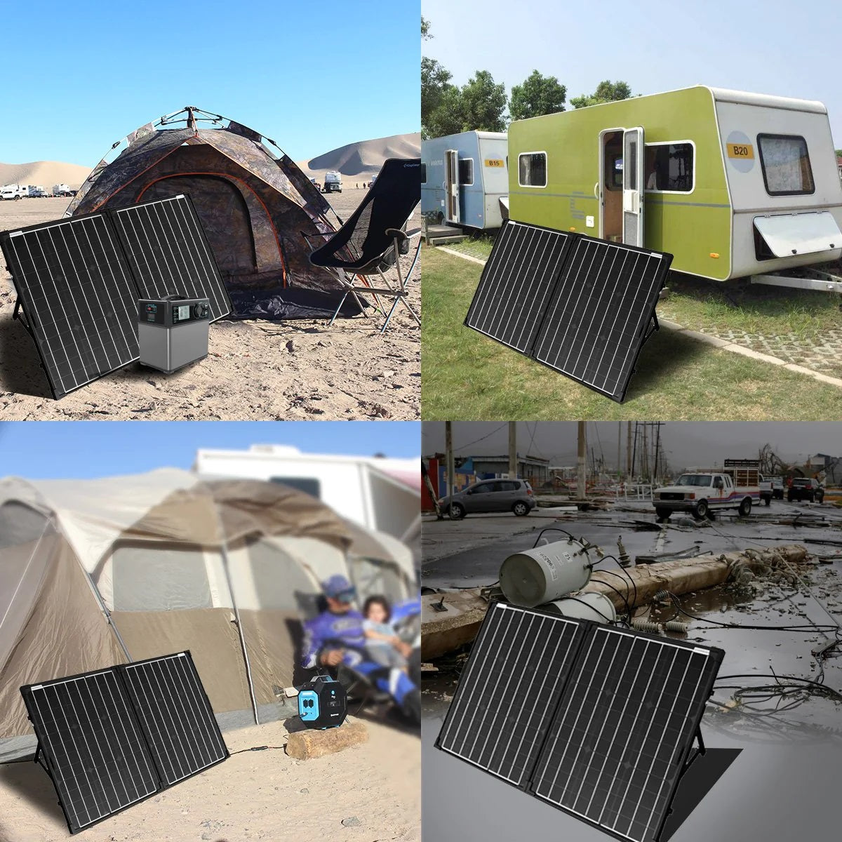 ACOPower 100w 12v Portable Solar Panel kit, Foldable Mono Suitcase, proteusX Waterproof 20A Charge Controller Application