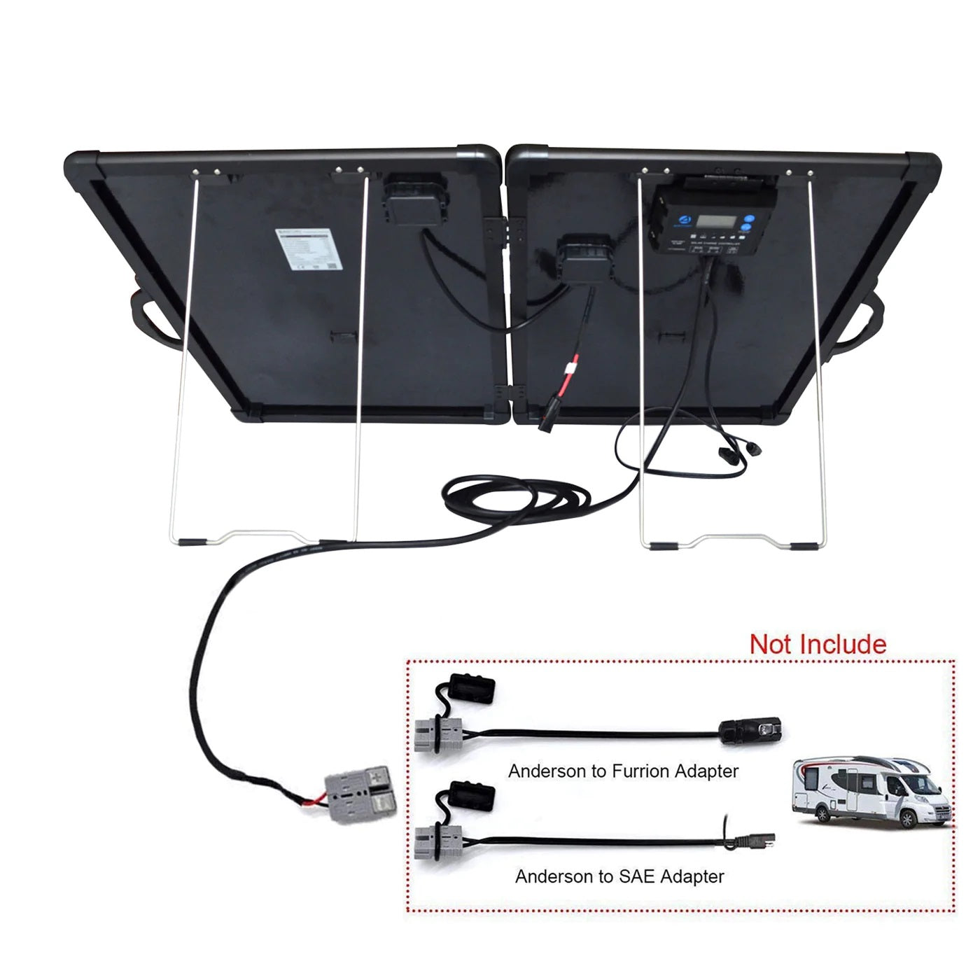 ACOPower Plk 200W Portable Solar Panel Kit Without Anderson to Furion Adapter And Anderson to SAE Adapter