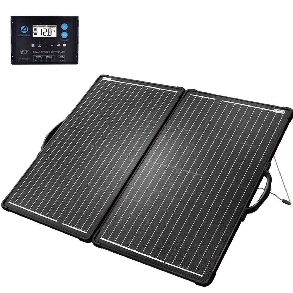 ACOPower Plk 200W Portable Solar Panel Kit, Lightweight Briefcase with 20A Charge Controller