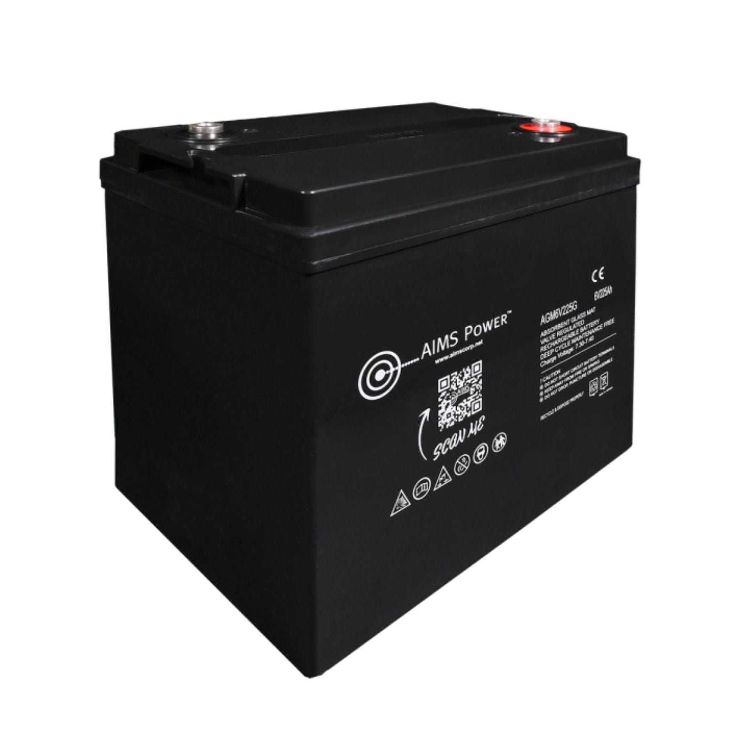 AIMS Power 6V 225Ah AGM Deep-Cycle Heavy Duty GC2 Battery right view