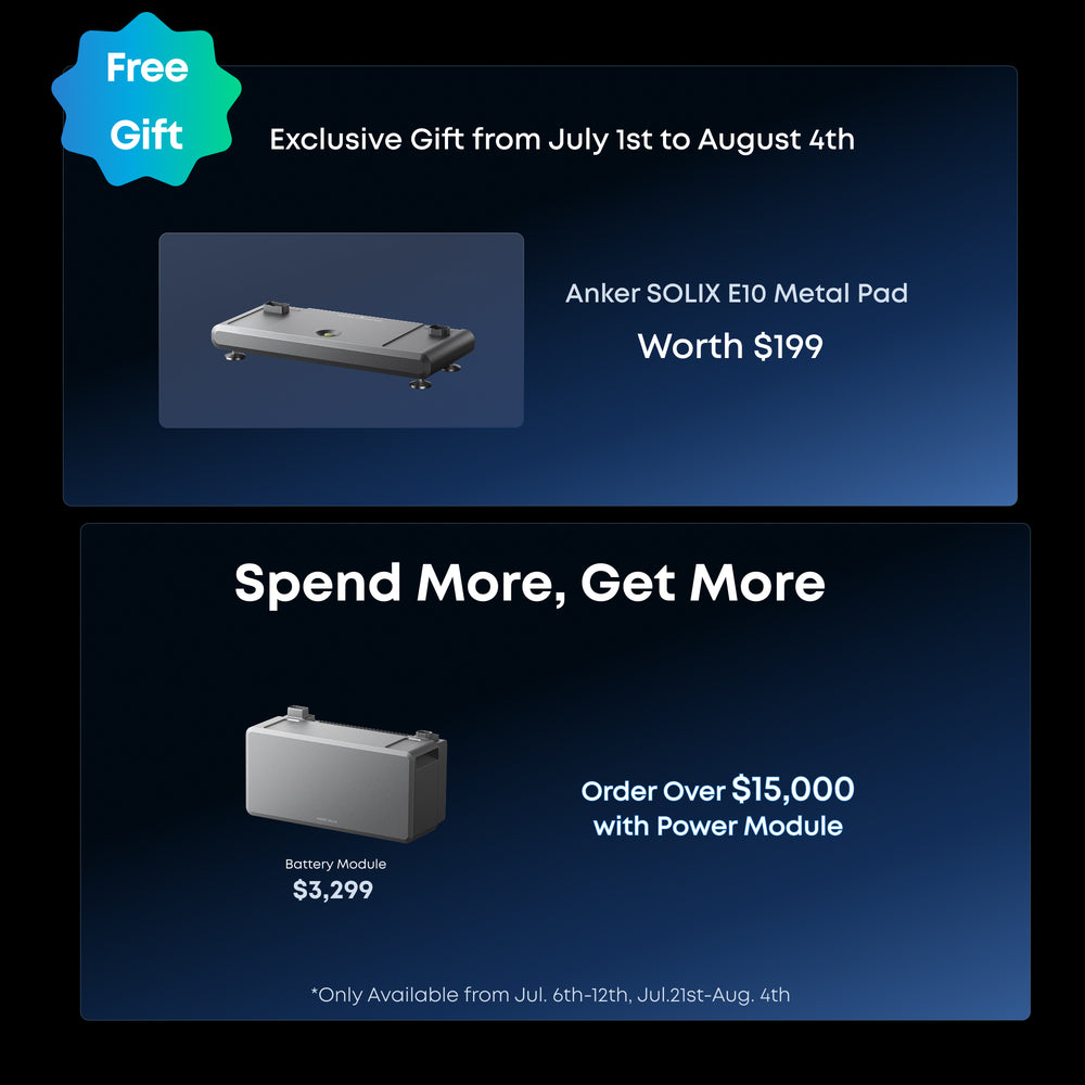 Anker SOLIX E10 Smart Hybrid Whole-Home & Off-Grid Backup System | 6-30kWh LiFePO4 Battery | 10-30kW Turbo Output | 9kW Solar Input