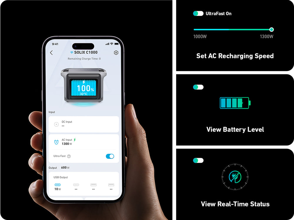 Anker SOLIX C1000X Portable Power Station charge