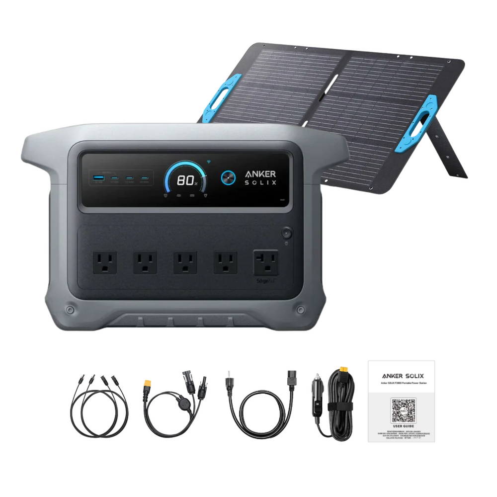 Anker SOLIX C1000 Gen 2 Portable Power Station +100W Solar Panel Inclusions
