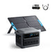 Anker SOLIX C1000 Gen 2 Portable Power Station with 100W solar panel and charging cable on a white background