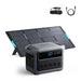 Anker SOLIX C1000 Gen 2 Portable Power Station with 200W solar panel and charging cable on a white background