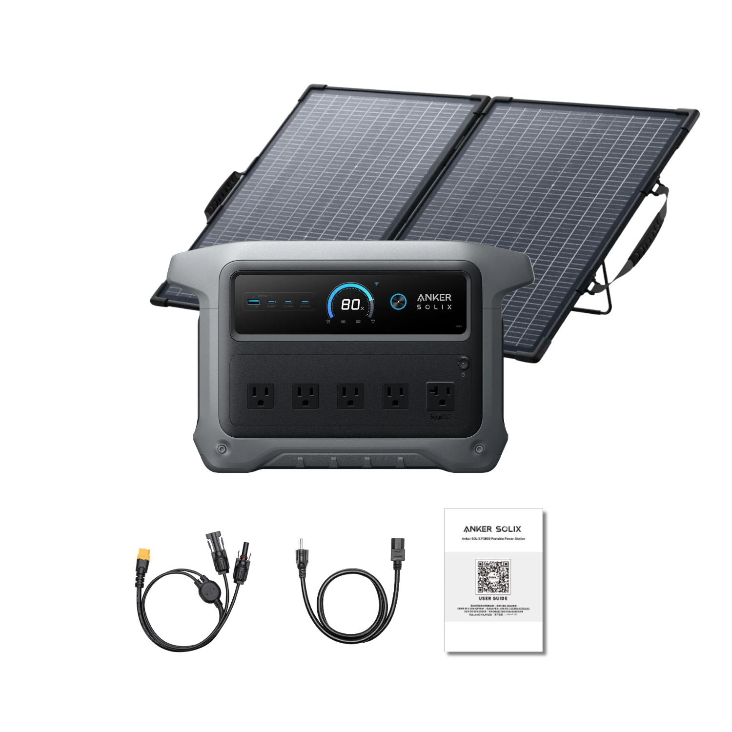 Anker SOLIX C1000 Gen 2 Portable Power Station with Anker SOLIX PS100 Bifacial Portable Solar Panel