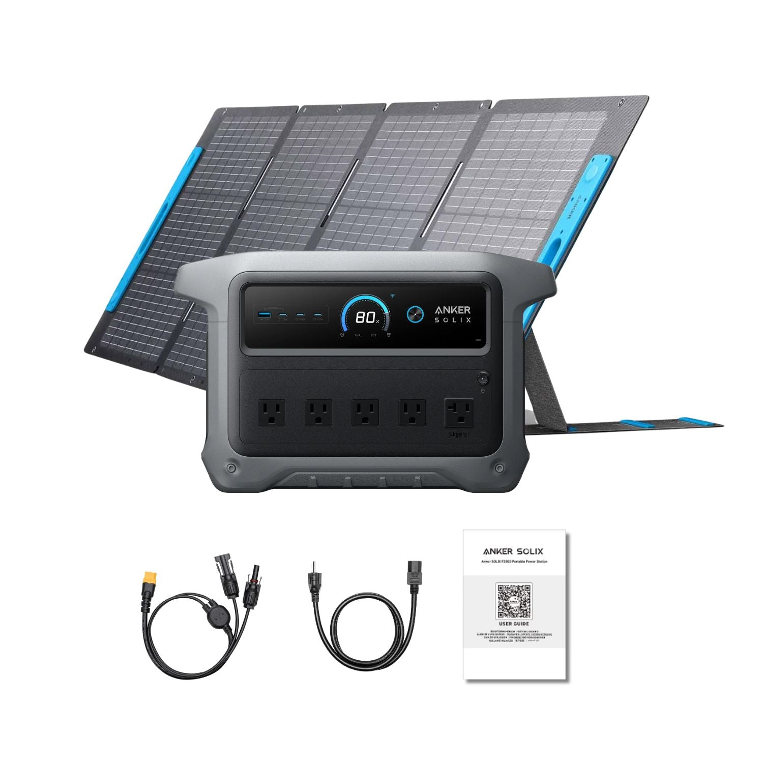 Anker SOLIX C1000 Gen 2 Portable Power Station with Anker SOLIX PS200 Portable Solar Panel 