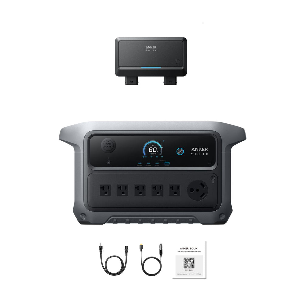 Anker SOLIX C2000 Gen 2 Portable Power Station with cables, Alternator Charger  and accessories 