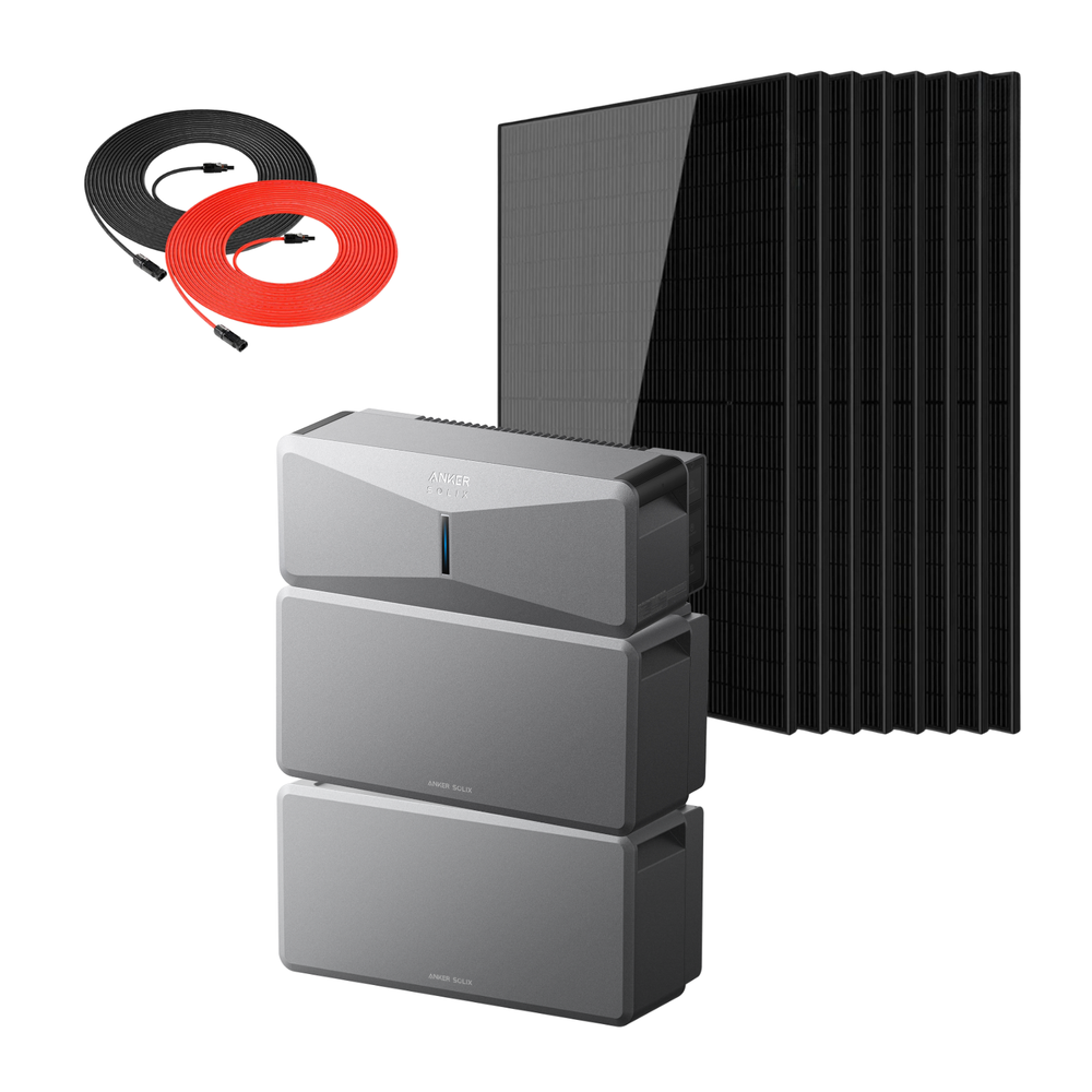 Anker SOLIX E10 Smart Hybrid Whole-Home Backup System | 6-30kWh LiFePO4 Battery | 10-30kW Turbo Output | 9kW Solar Input | Smart Grid & Storm-Guard