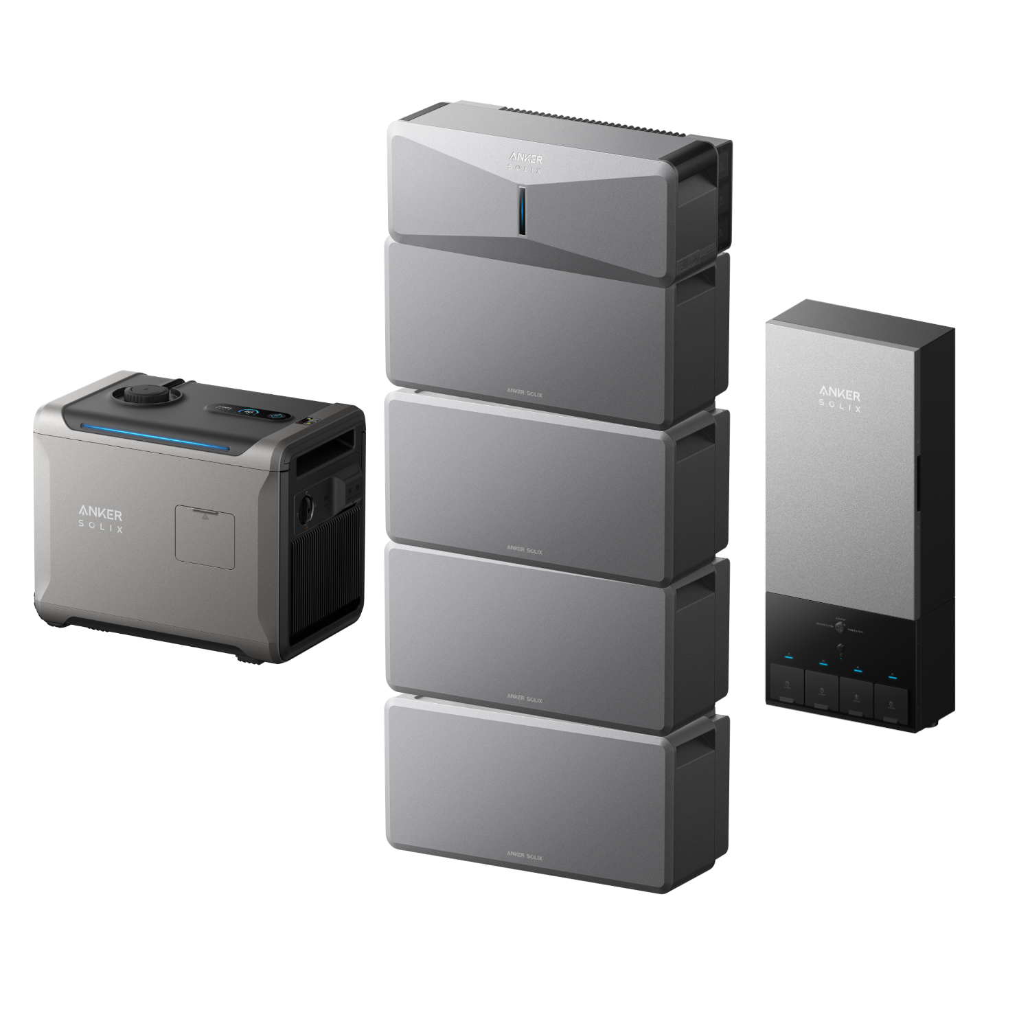 Anker SOLIX E10 Infinite Home Backup Kit with four batteries 