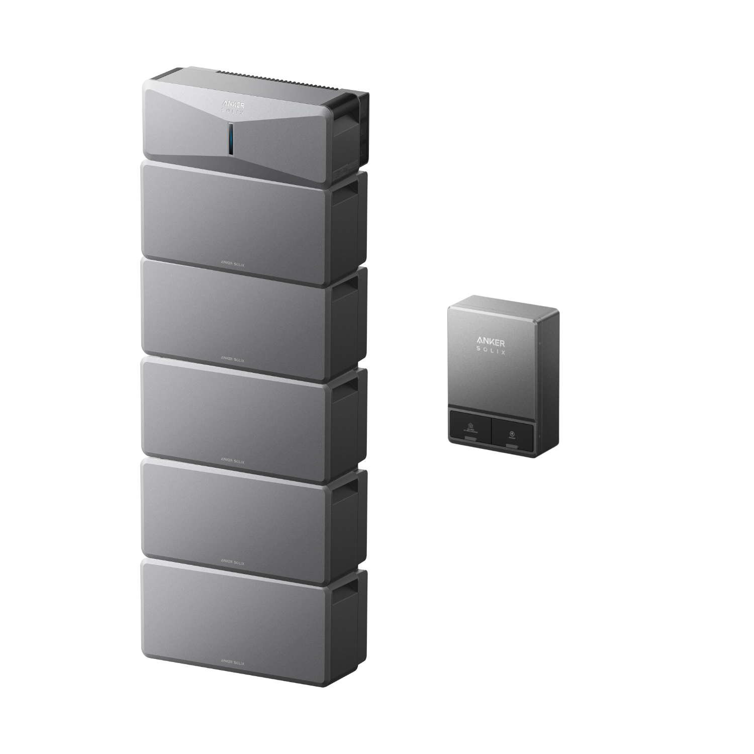 Anker SOLIX E10 Manual Home Backup Kit with five batteries