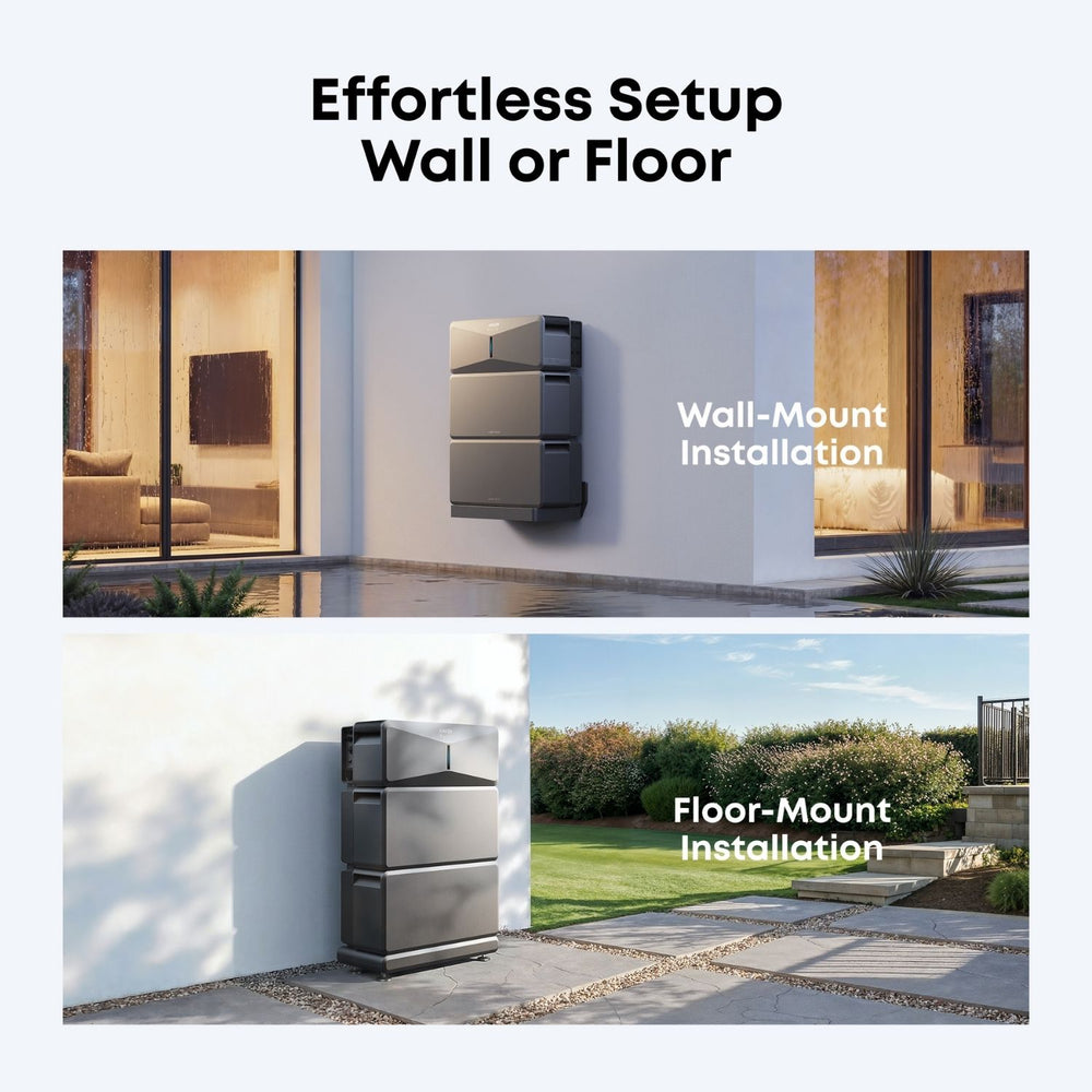 Anker SOLIX E10 effortless set up wall or floor