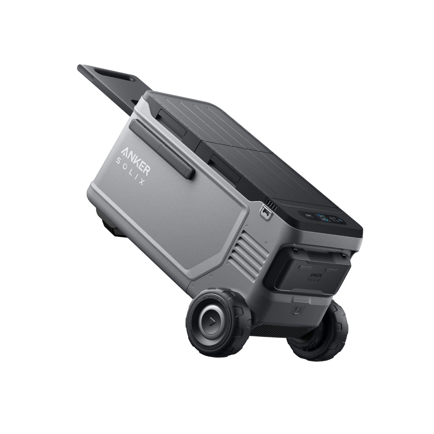 Anker SOLIX EverFrost 2 Electric Cooler 58L left-side top view with closed lid