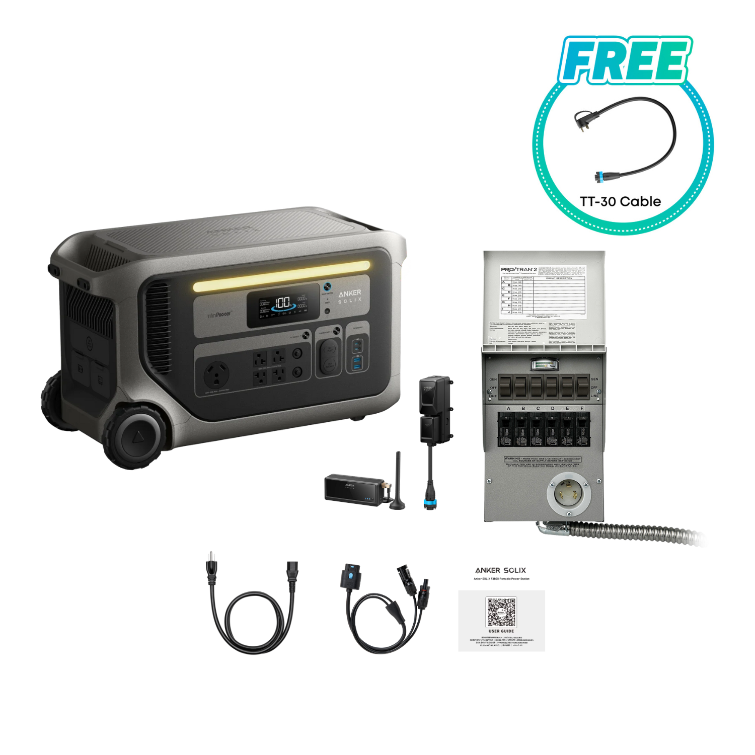 Anker SOLIX F3000 Portable Power Station | 3072Wh | 3600W | 2400W Solar Input