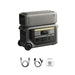 Anker SOLIX F3000 Portable Power Station Front View With Cables, extra battery and a Product Manual