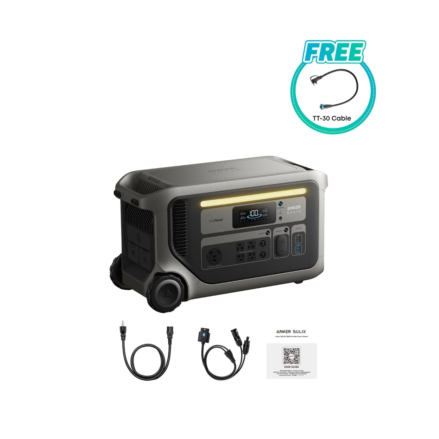 Anker SOLIX F3000 Portable Power Station | 3072Wh | 3600W | 2400W Solar Input
