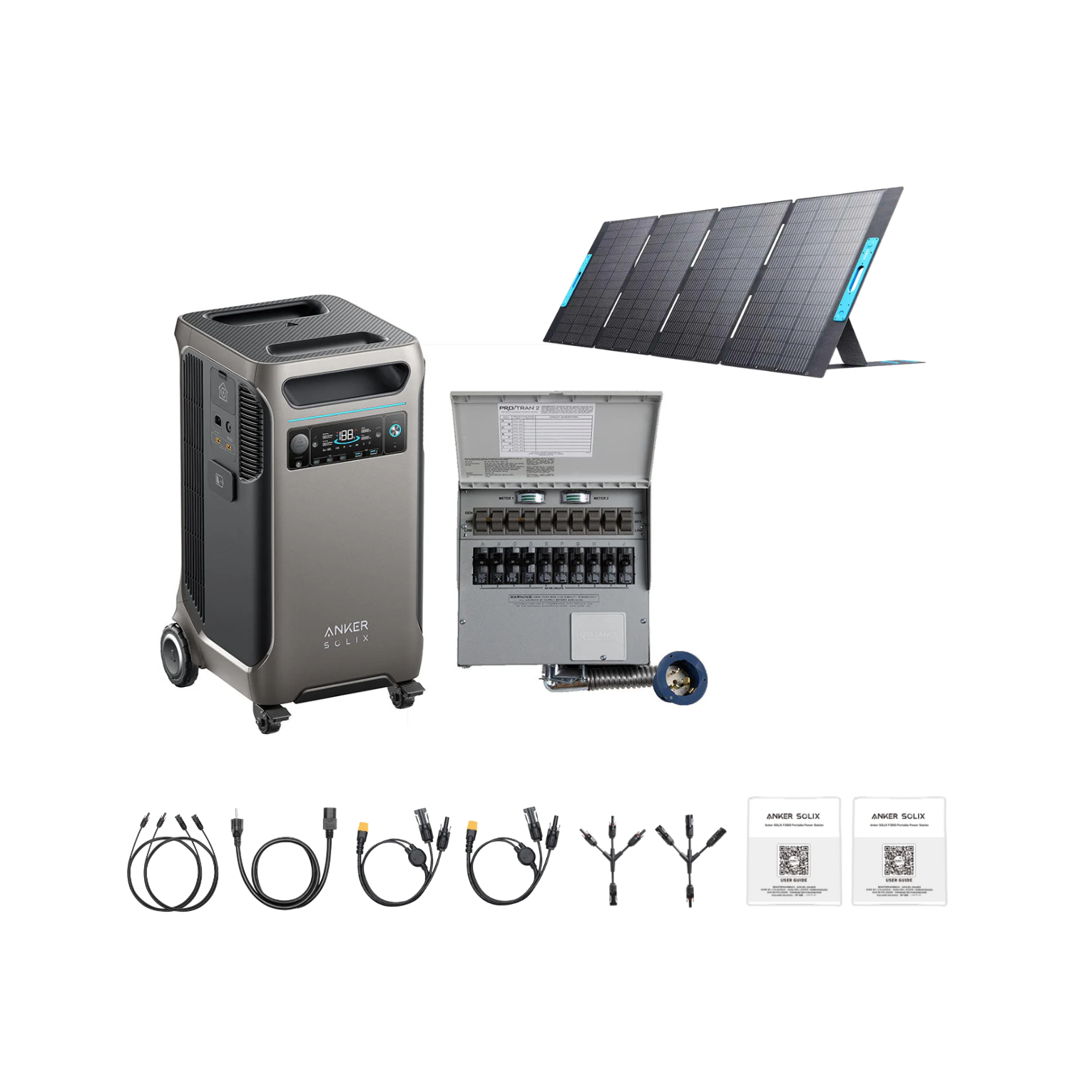 Anker SOLIX F3800 Home Backup Kit + 1 × 400W Solar Panel - 3.84kWh Inclusions