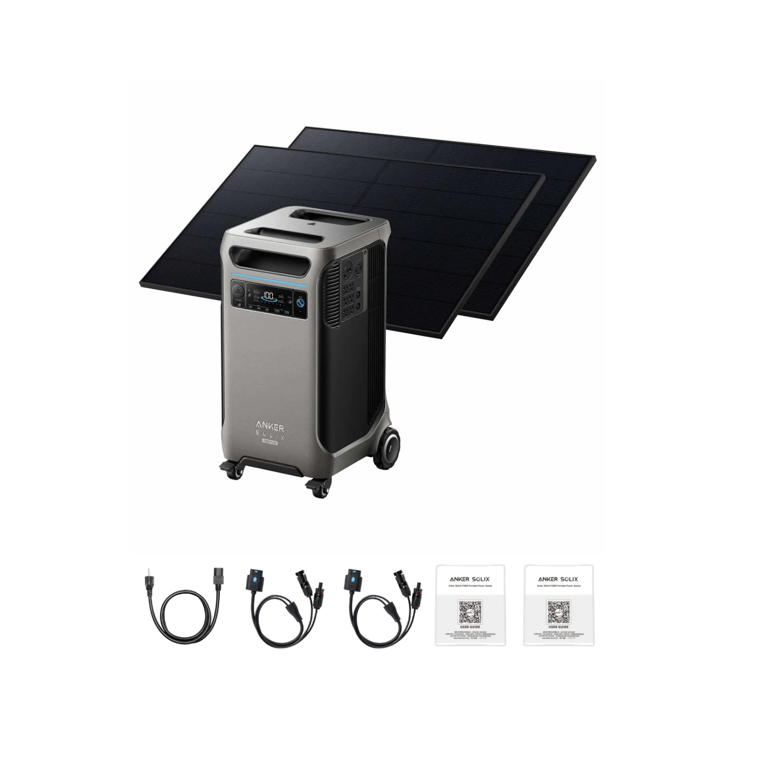 Anker SOLIX F3800 Plus Portable Power Station + 2 x 410W Rigid Solar Panels Inclusions
