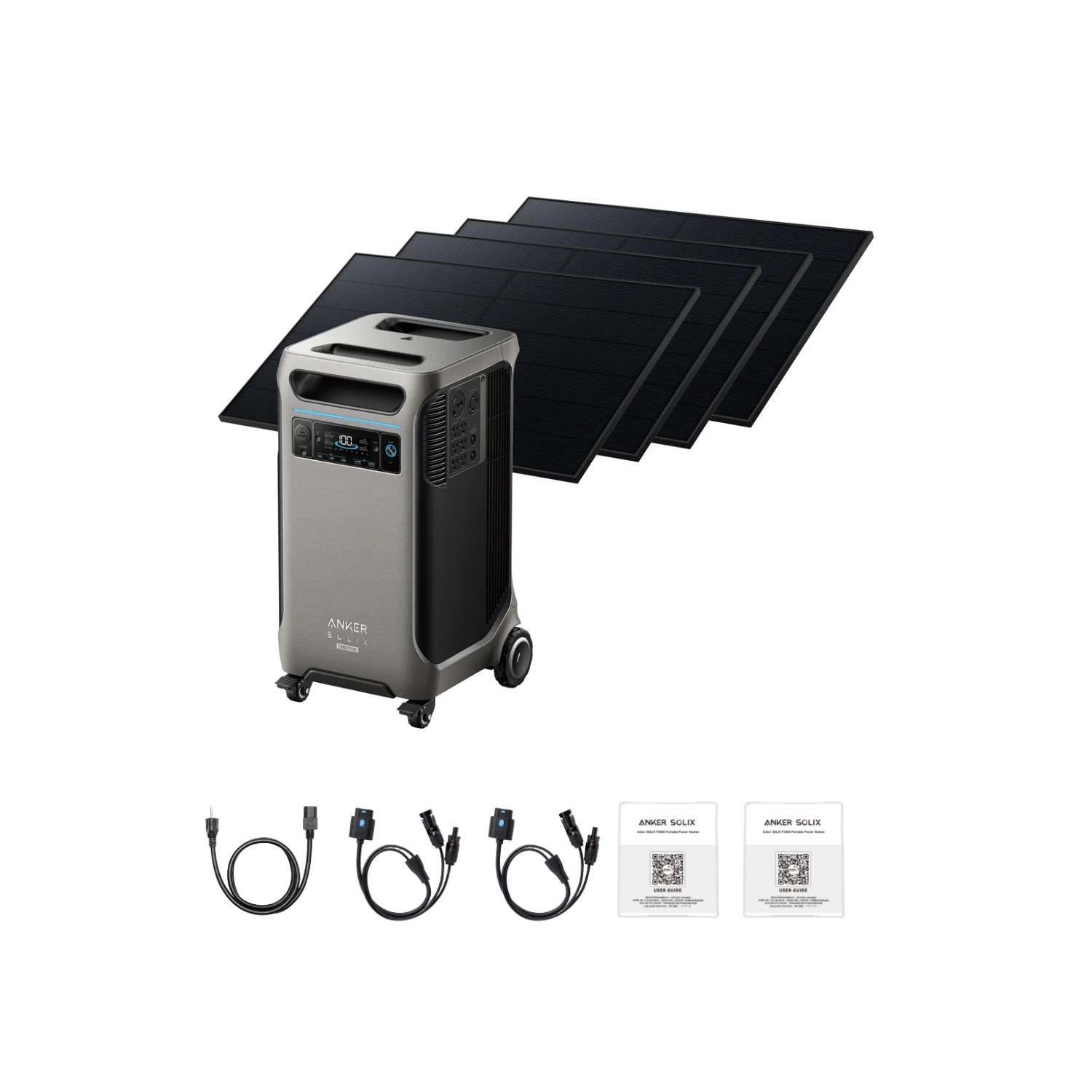 Anker SOLIX F3800 Plus Portable Power Station + 4 x 410W Rigid Solar Panels Inclusions