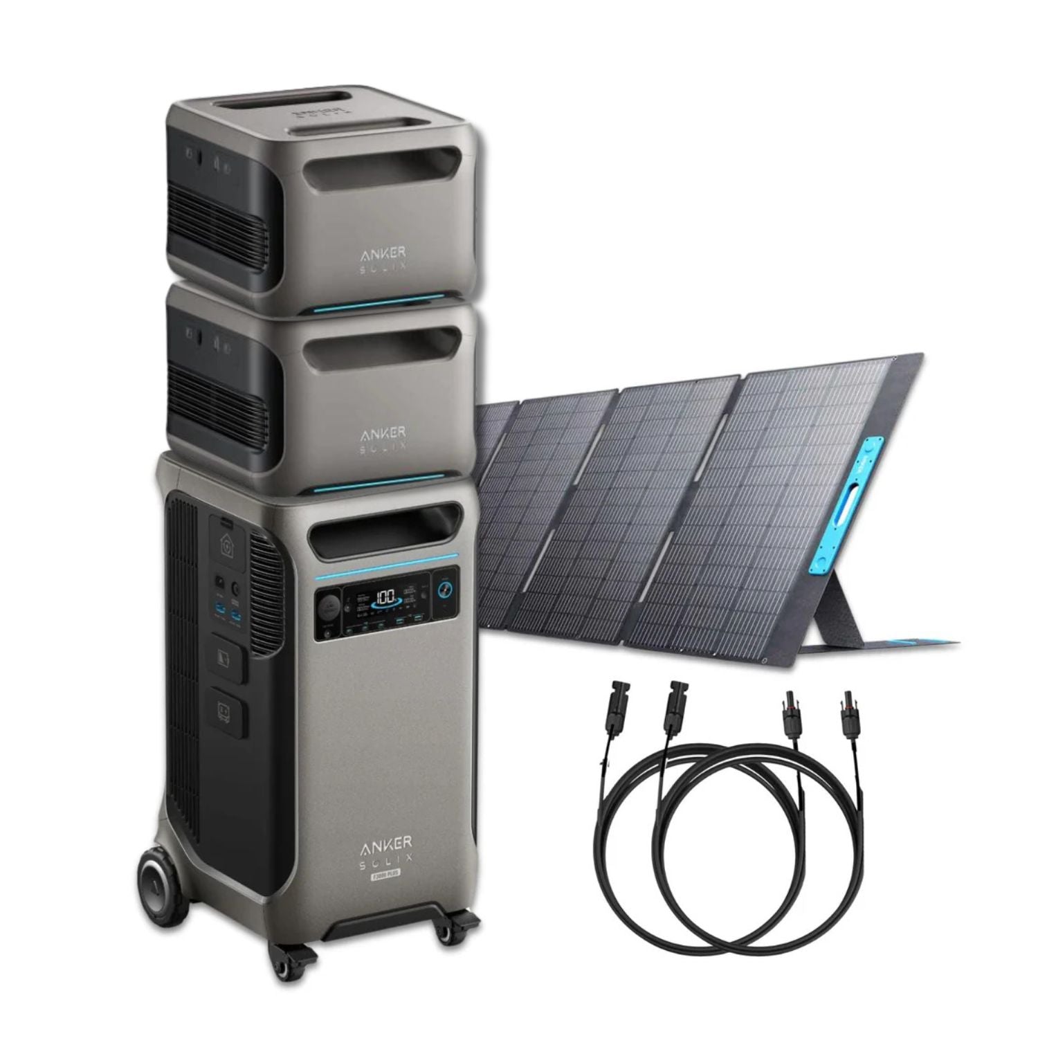 Anker SOLIX F3800 Plus Portable Solar Kit with one  400W Portable Solar Panel and two BP3800 Battery