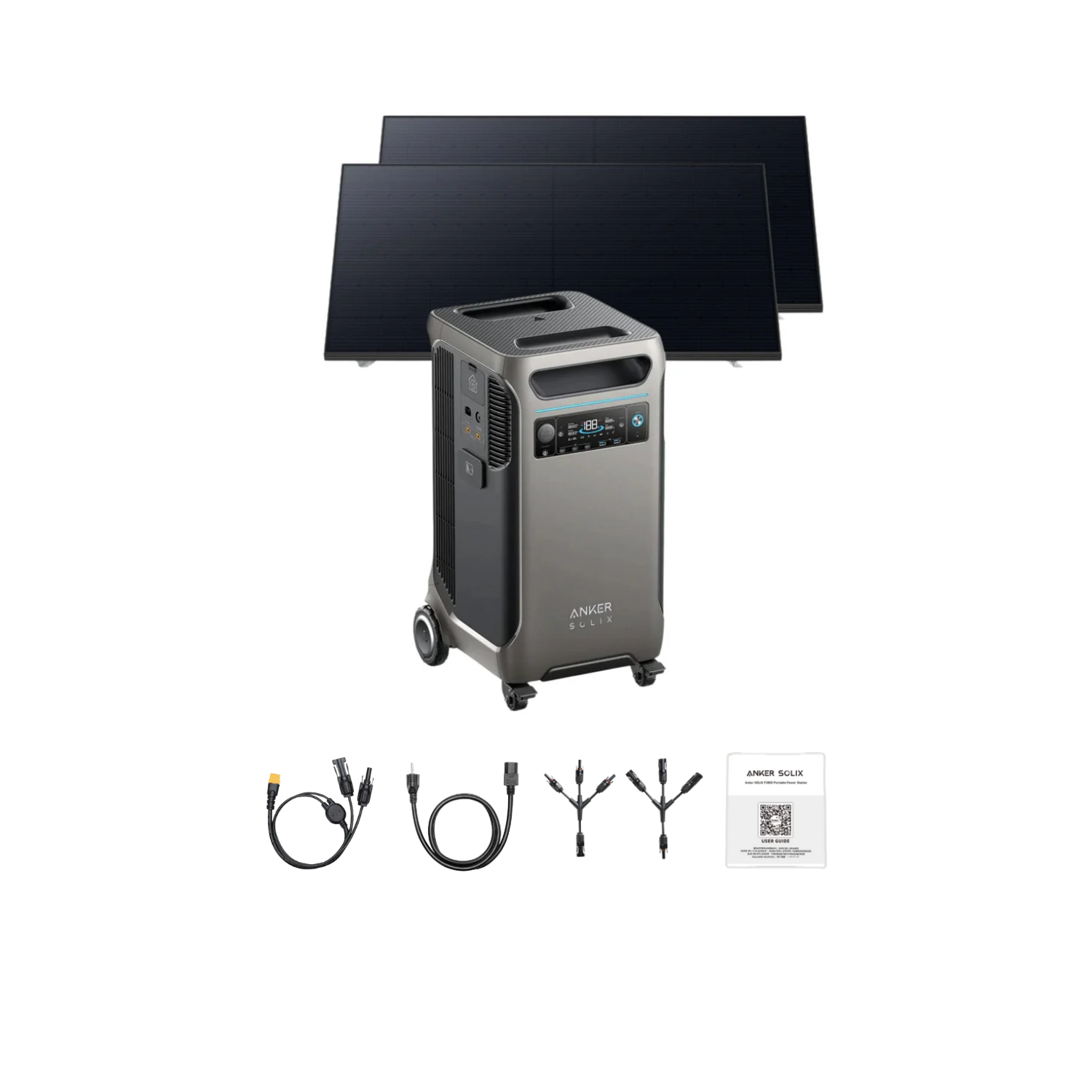Anker SOLIX F3800 Portable Power Station + 2 x 400W Portable Solar Panel Inclusions