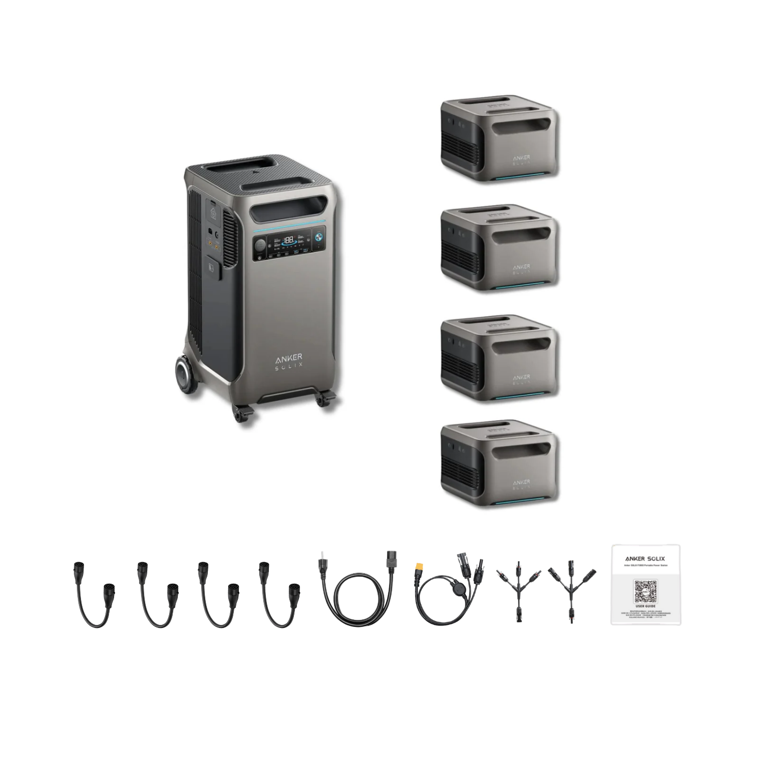 Anker SOLIX F3800 Portable Power Station +4 x  Expansion Battery  Inclusions