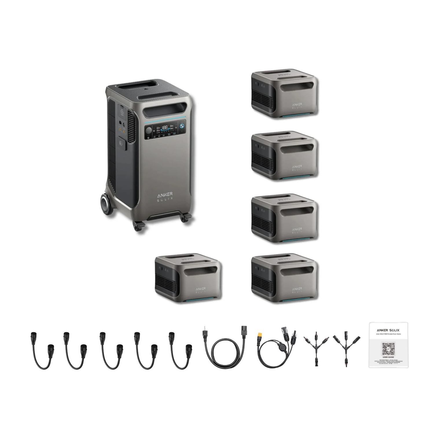 Anker SOLIX F3800 Portable Power Station +5 x  Expansion Battery Inclusions