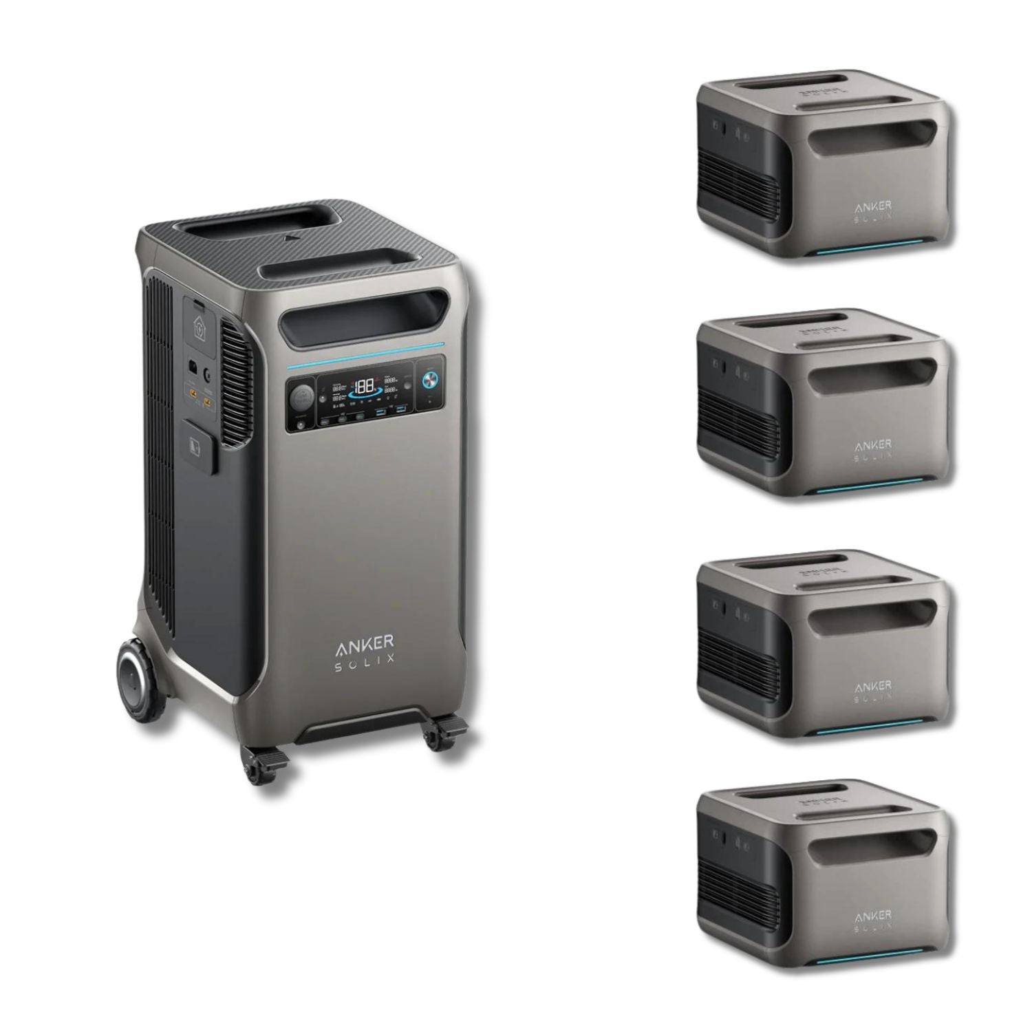 Anker SOLIX F3800 Portable Power Station With 4 BP3800 Expansion Batteries