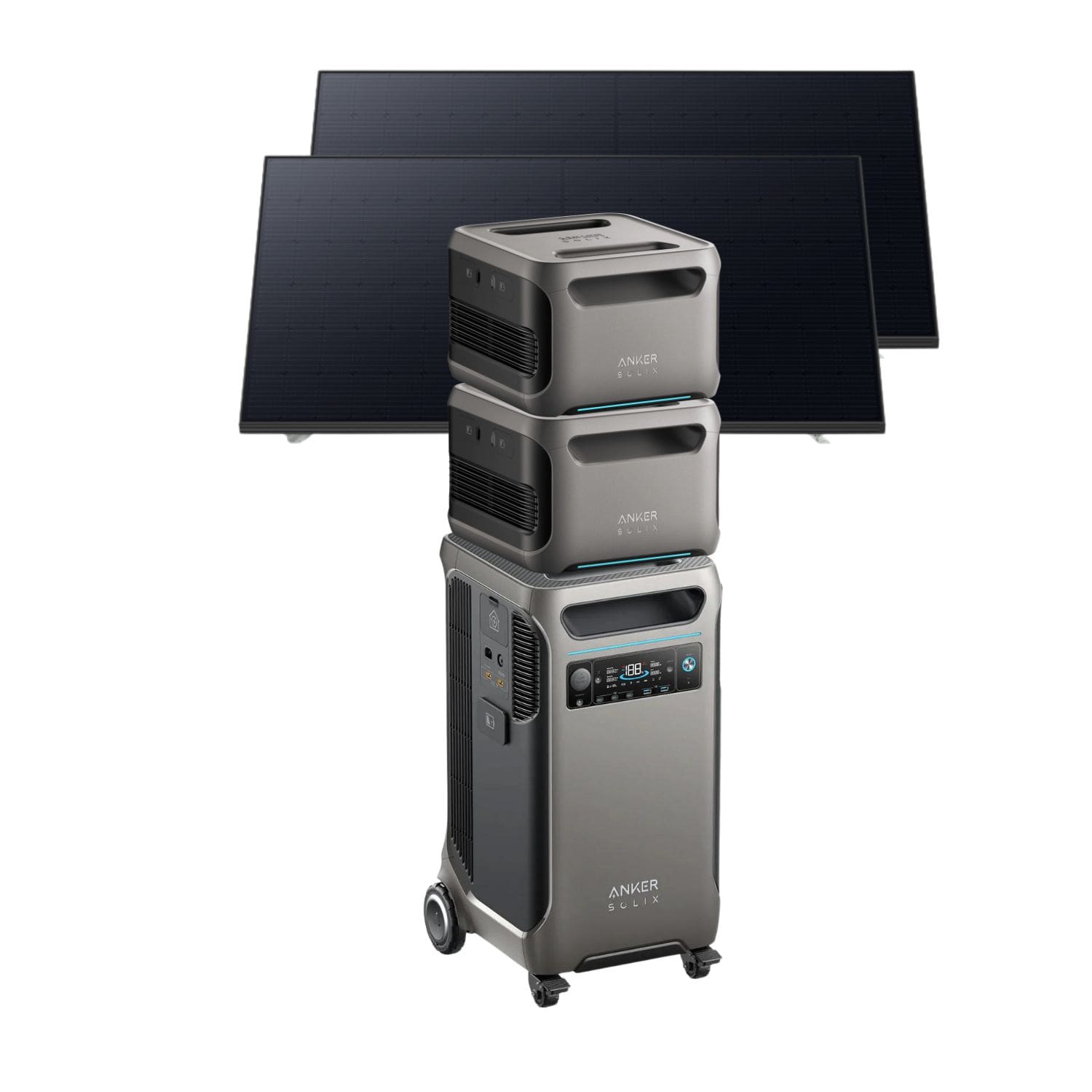 Anker SOLIX F3800 Portable Power Station with 2 x BP3800 Battery and 2 x 410W Rigid Solar Panels