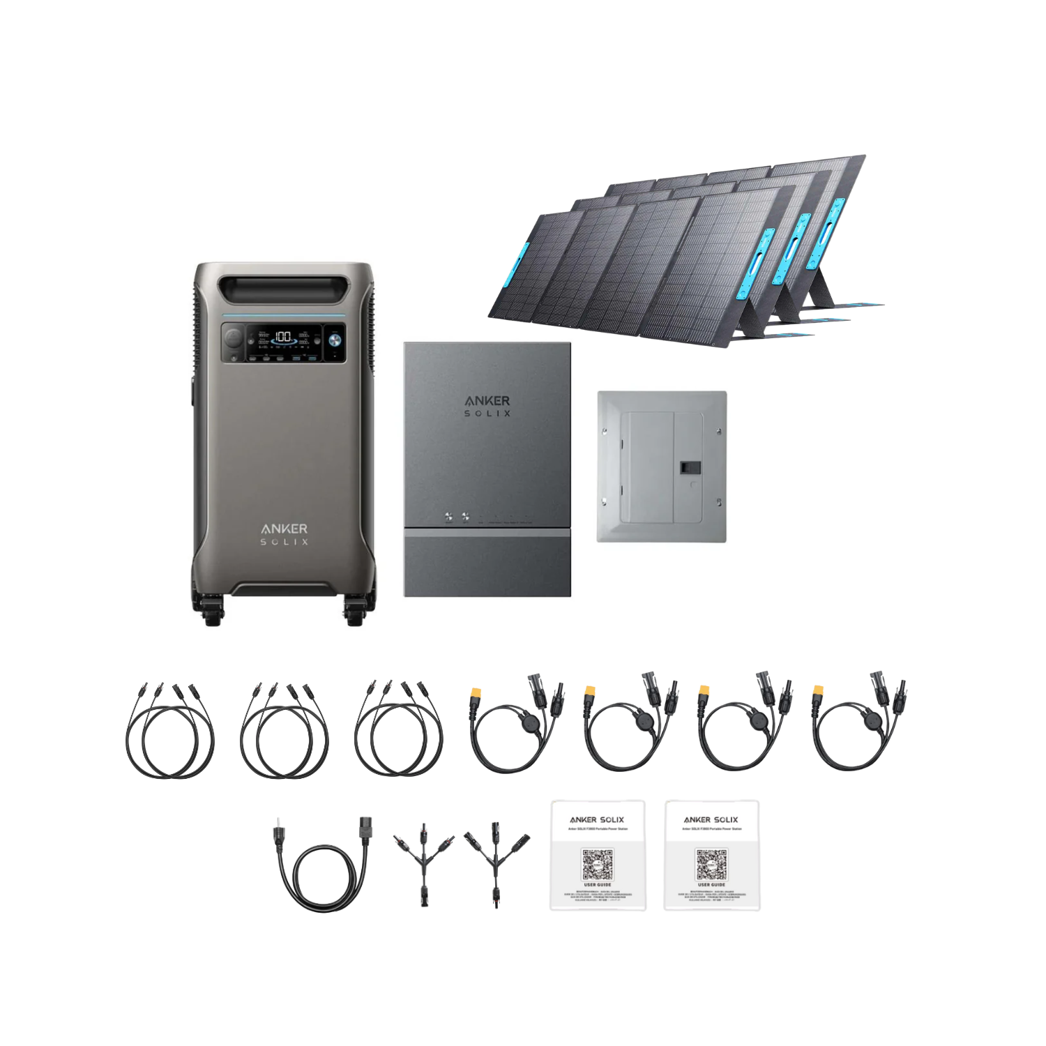 Anker SOLIX F3800 Power Station + Smart Home Power Kit + 3 x 400W Solar Panel Inclusions