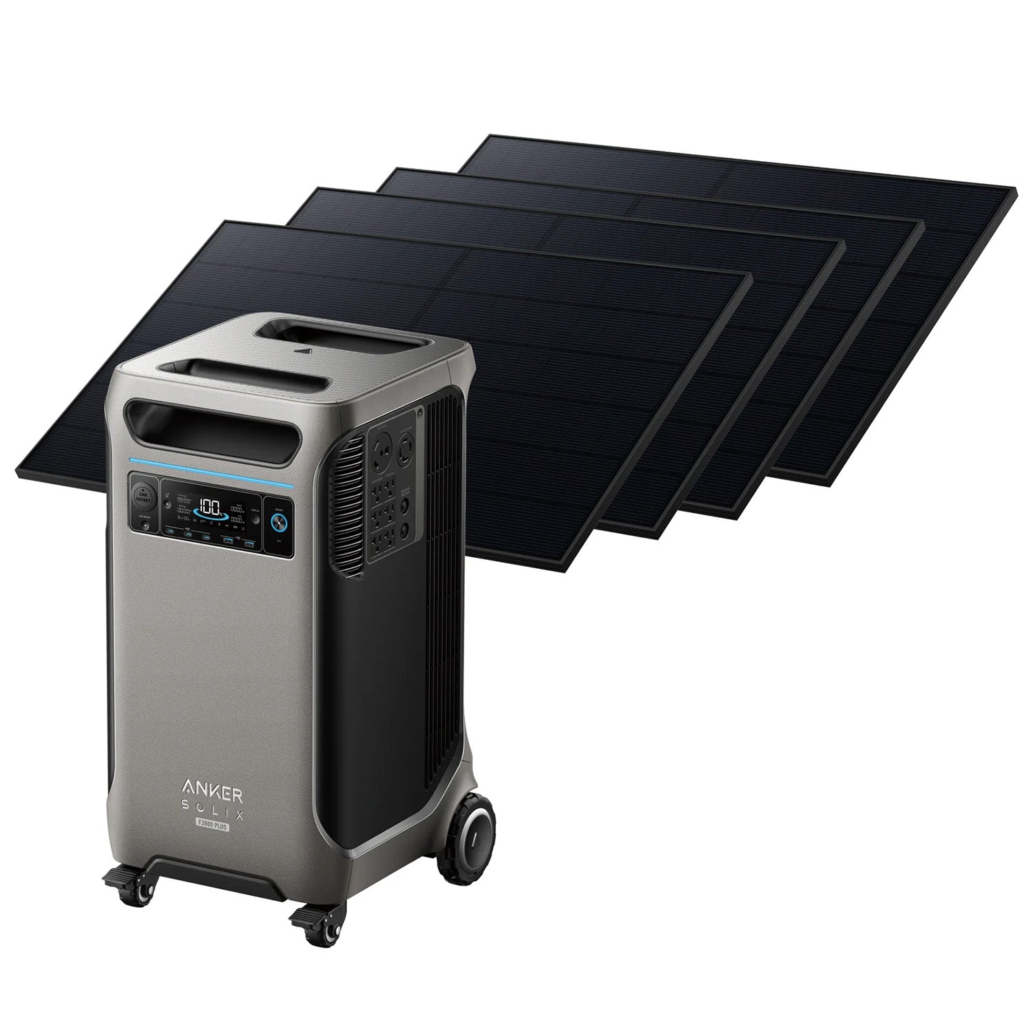 Anker SOLIX F3800 Power Station With 4 410 Watt Rigid Solar Panels