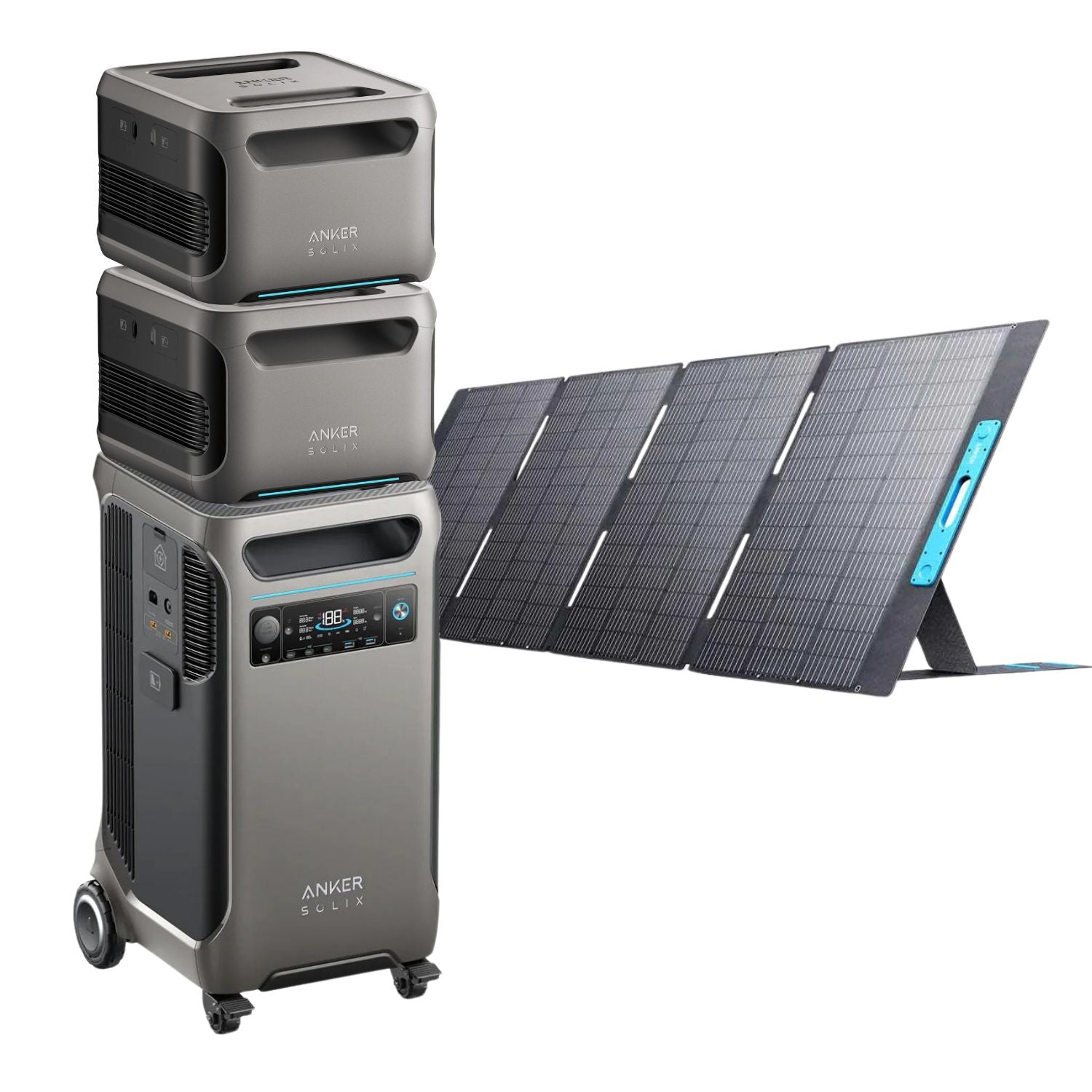 Anker SOLIX F3800 with 2  Expansion Battery and 1 400W Solar Panels