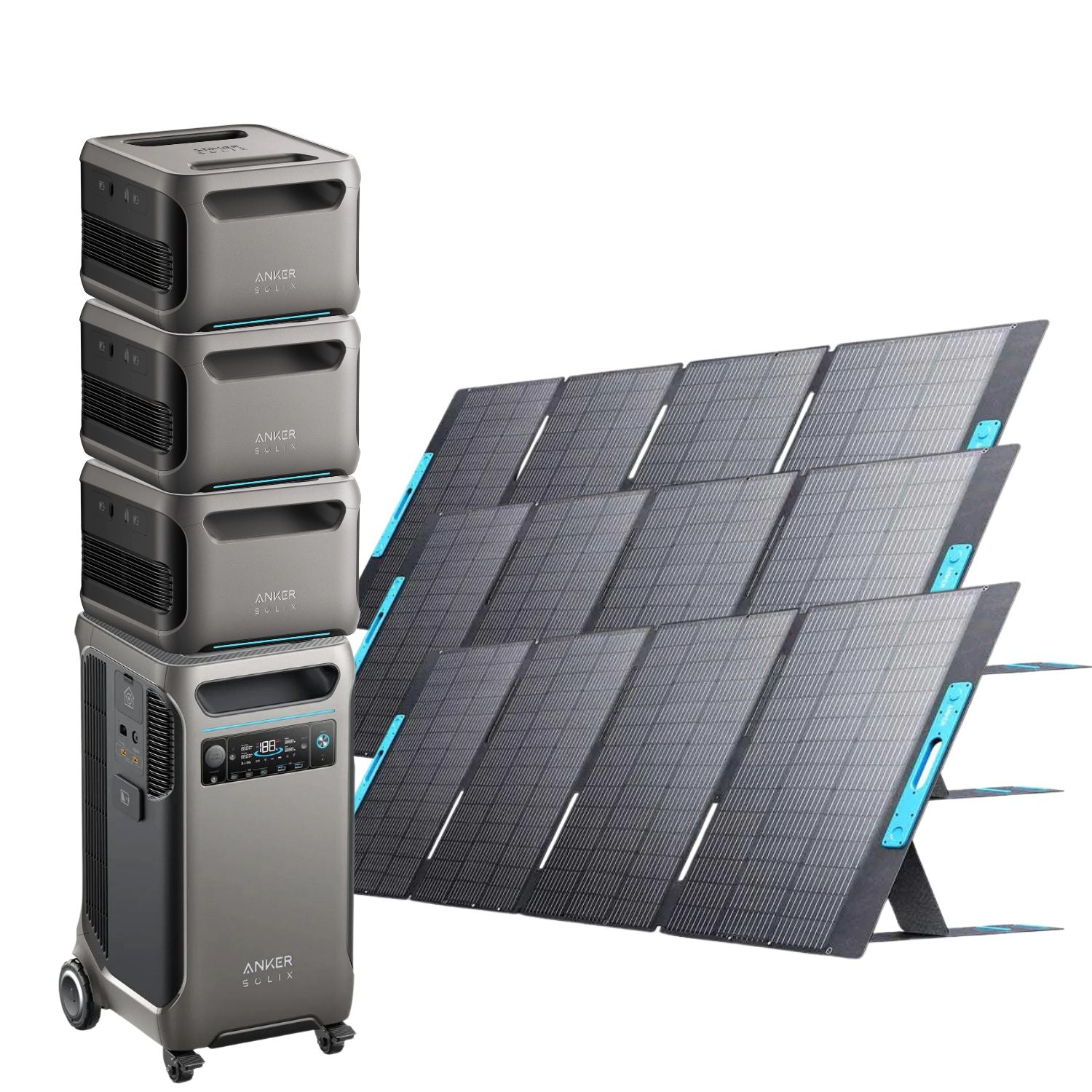 Anker SOLIX F3800 with 3 Expansion Battery and 3 400W Solar Panels